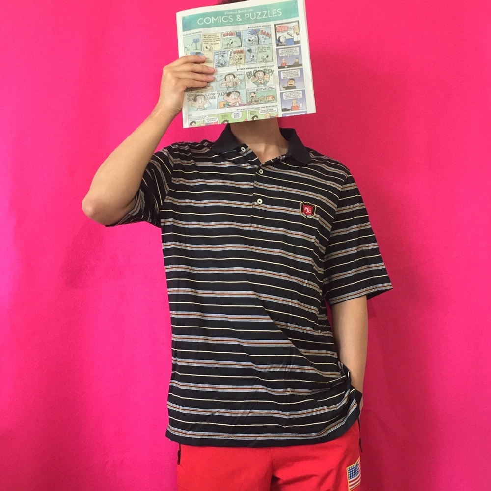 Vintage Fairway and Greene Striped Polo Shirt